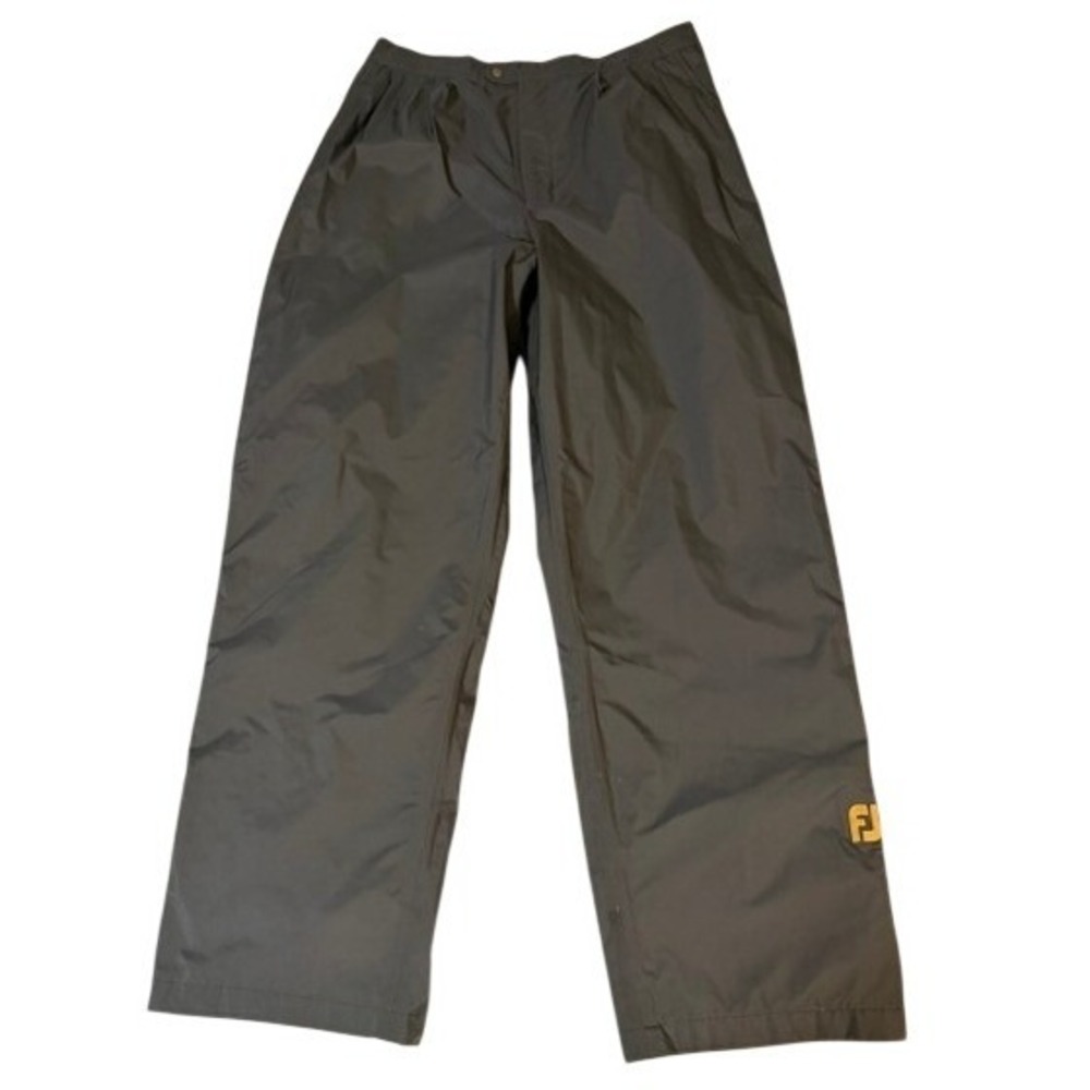 FootJoy DryJoys Rain Pants Men L Black Golf Waterproof Performance Trousers